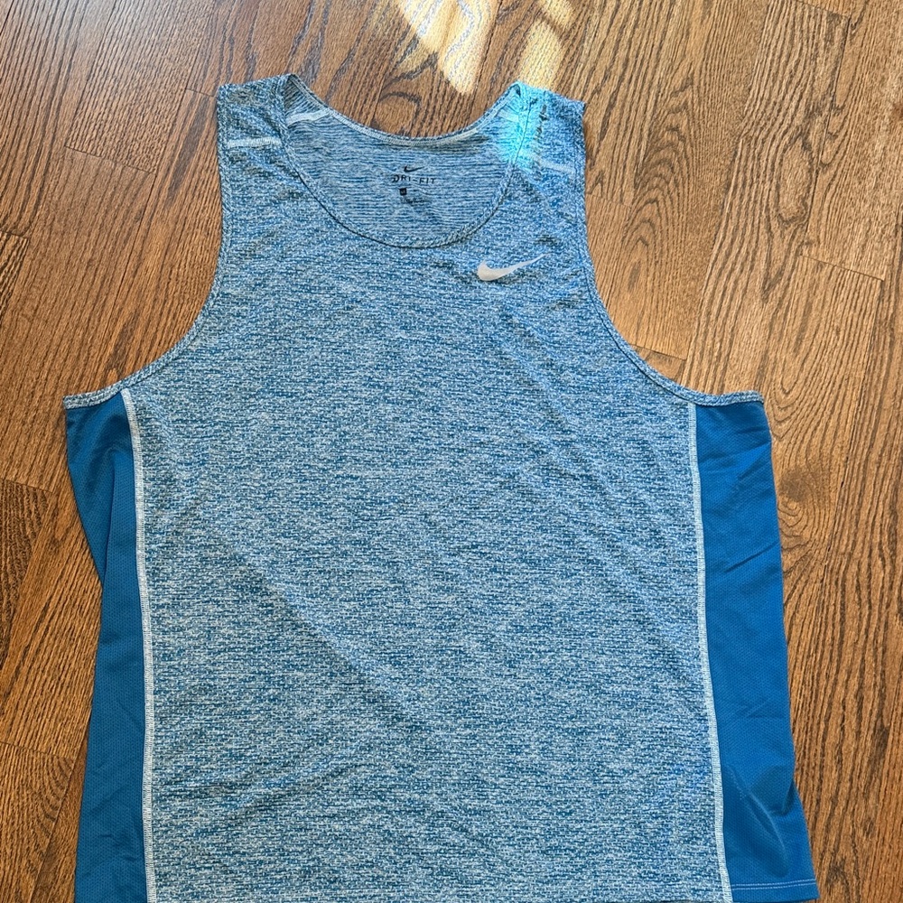 Nike Men’s Dri Fit Tank with Royal Blue Side Panels
